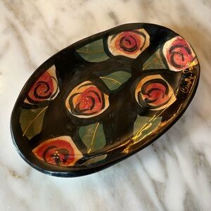 Cindy Jenkins Hand Painted Studio Pottery Dish